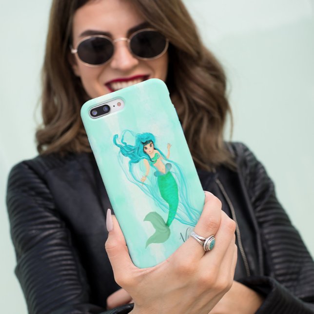  Mermaid Green Tail Girly Blue Personal Case-Mate iPhone Case (Creator Uploaded)