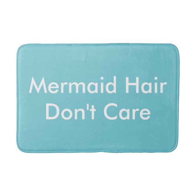 Mermaid Hair Don't Care Bath Matt Mat (Front)