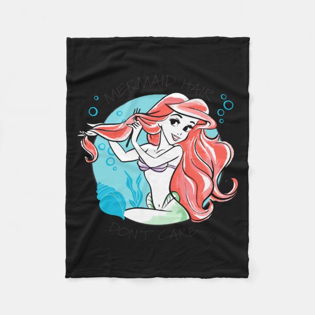 Mermaid Hair Dont Care  Fleece Blanket (Front)