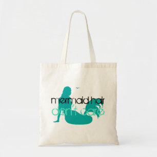 Mermaid Hair Don't Care Quote Teal Beach Vacation Tote Bag