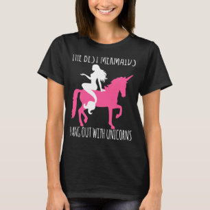 Mermaid Hangout With Unicorns Men Women Man Woman T-Shirt