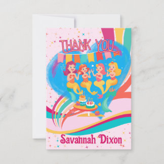 Mermaid Happy Birthday Thank You Cards
