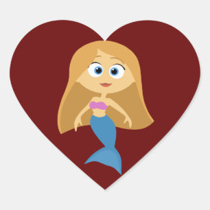 Mermaid Heart Sticker