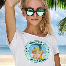 MERMAID HIGH TAIL "NAME YOUR BEACH" T-Shirt