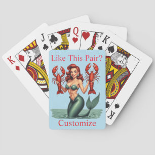 Mermaid Holding Lobsters Thunder_Cove Playing Cards