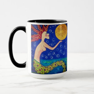 Mermaid Holding Moon Mug