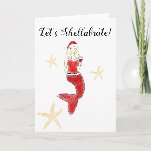 Mermaid Holiday Card (Front)