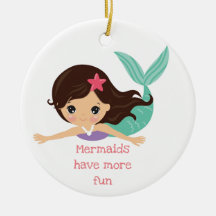 Mermaid holiday ornament