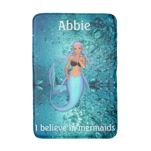 Mermaid - I Believe in Mermaids Bath Mat