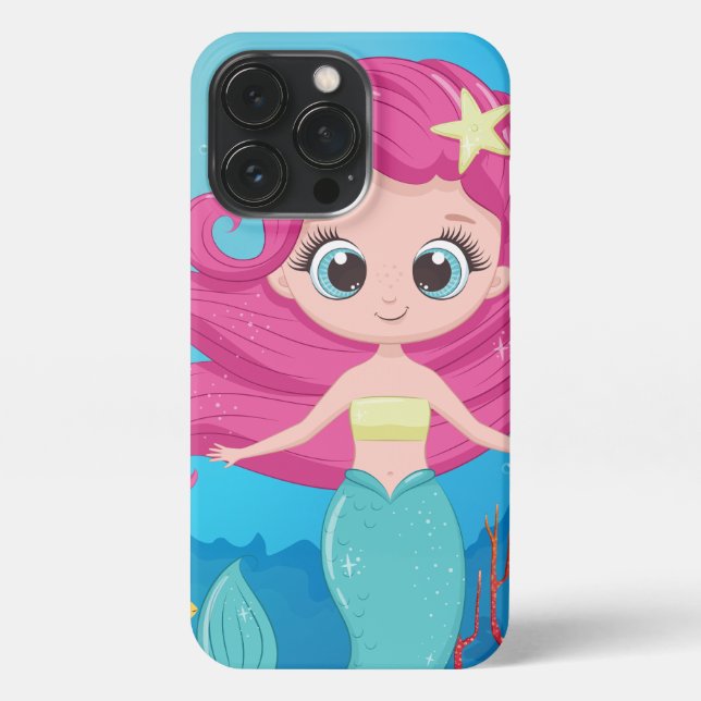 Mermaid I iPhone 13 Pro Slim Fit Case, Glossy Case (Back)