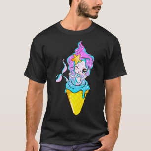 Mermaid Ice Cream Cone Cute Magical Mythical T-Shirt
