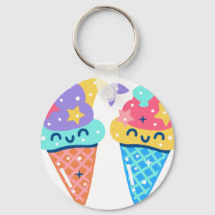 Mermaid icecream key ring
