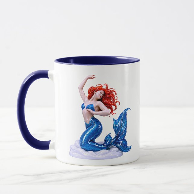 Mermaid Illustration Mug (Left)