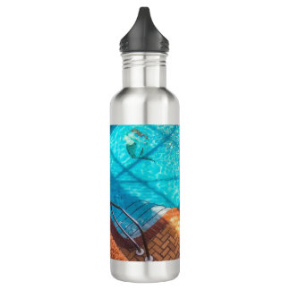 Mermaid in a Swimming Pool 710 Ml Water Bottle