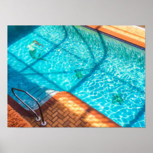 Mermaid in a Swimming Pool Poster
