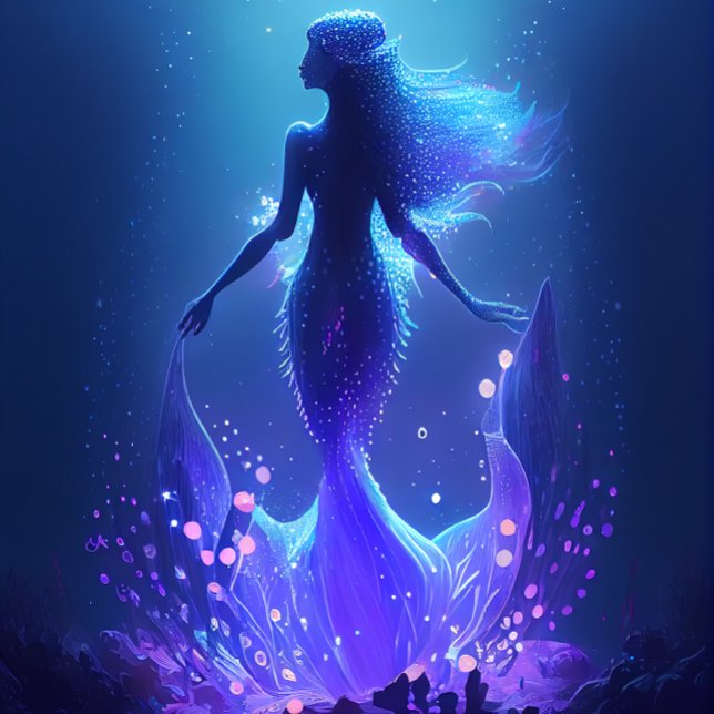 Mermaid in Majestic Ocean Waters Jigsaw Puzzle  (Creator Uploaded)