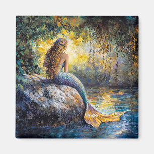 Mermaid in the Grotto Painting Magnet