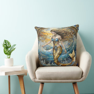 Mermaid in the Ocean Waves Cushion