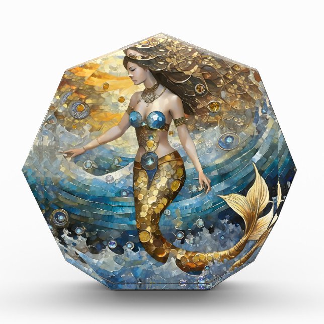 Mermaid in the Ocean Waves Photo Block (Front)