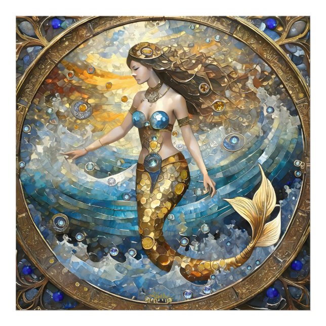 Mermaid in the Ocean Waves Photo Print (Front)