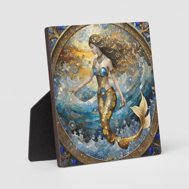 Mermaid in the Ocean Waves Plaque (Front)