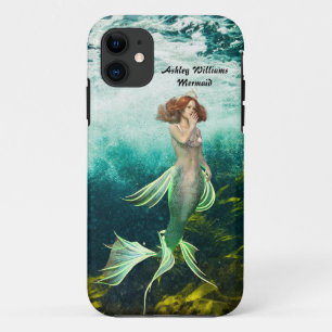 Mermaid In the Sea Custom Name iPhone Case