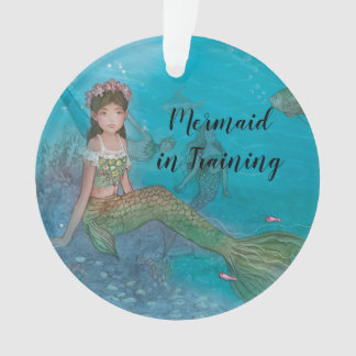 Mermaid in Training Customise with your own name Ornament