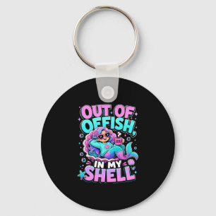 Mermaid introvert shell mode do not disturb beach key ring