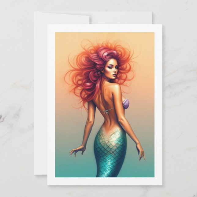 mermaid invitation (Front)