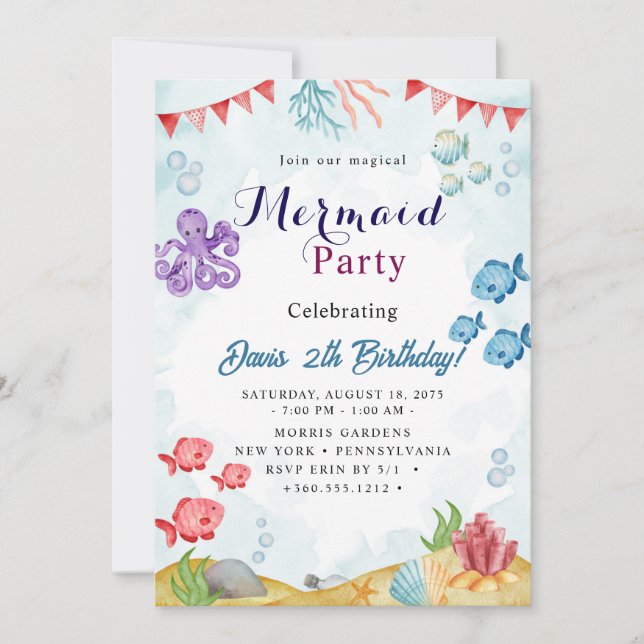 Mermaid Invitation (Front)