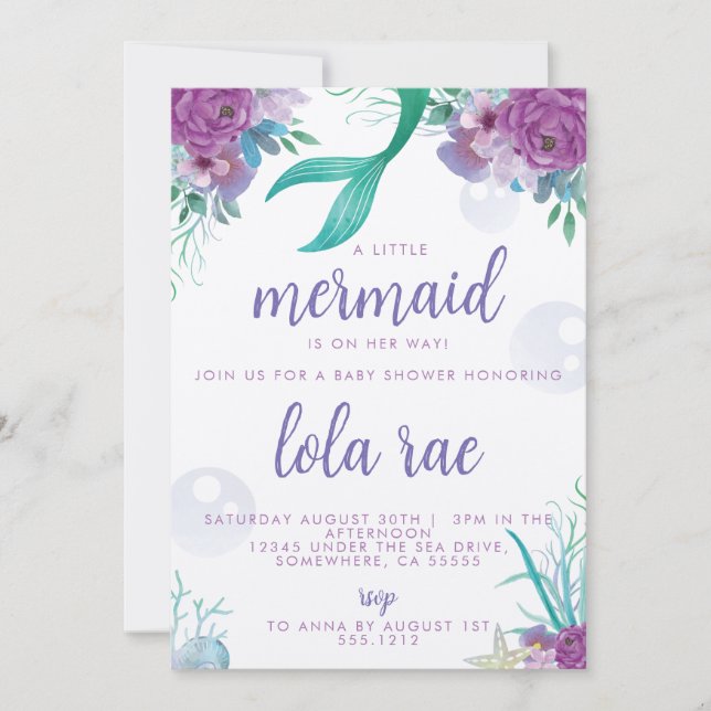 MERMAID INVITATION (Front)