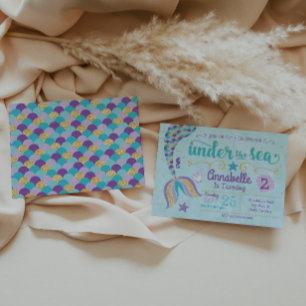 Mermaid Invitation Under The Sea Invite