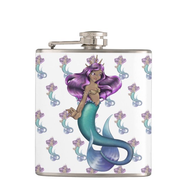 Mermaid Iole Hip Flask (Front)
