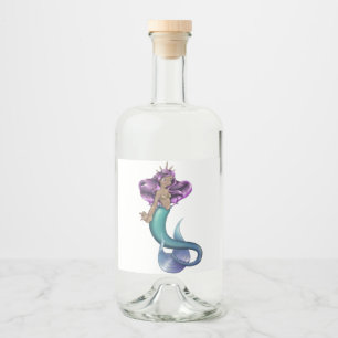 Mermaid Iole Liquor Bottle Label