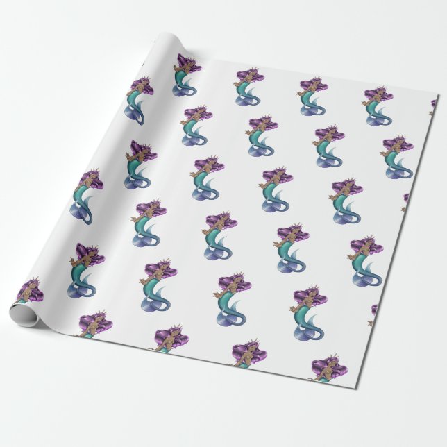 Mermaid Iole Wrapping Paper (Unrolled)