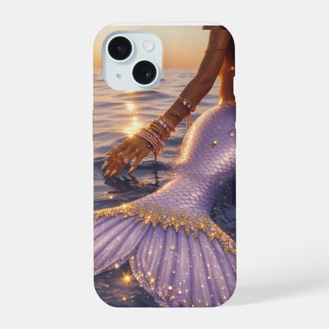 mermaid iphone 15 phone case  (Back)