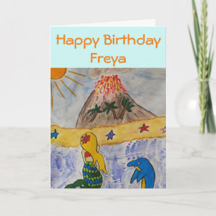 Mermaid Island Birthday Card