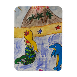 Mermaid Island Flexible Photo Magnet