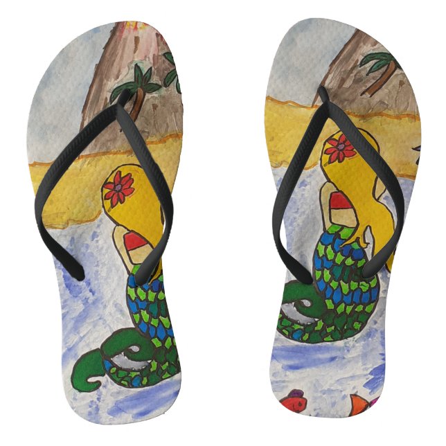 Mermaid Island Flip Flops (Footbed)