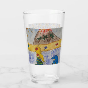 Mermaid Island Glass Tumbler