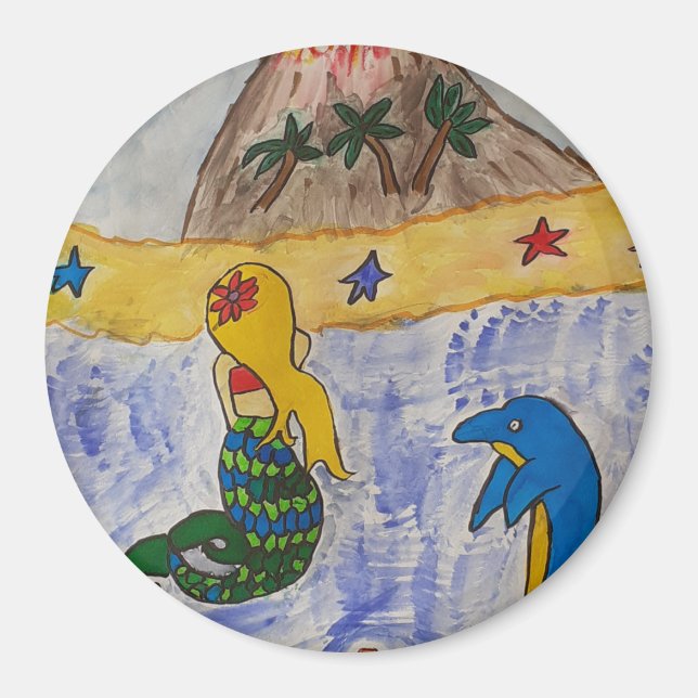 Mermaid Island Magnet (Front)