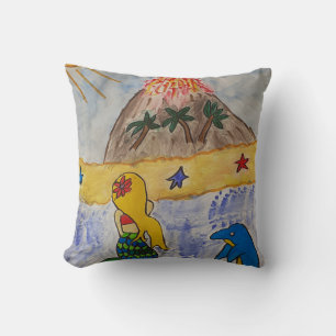 Mermaid Island Throw Cushion