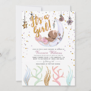 Mermaid It's a Girl Baby Shower Invitation