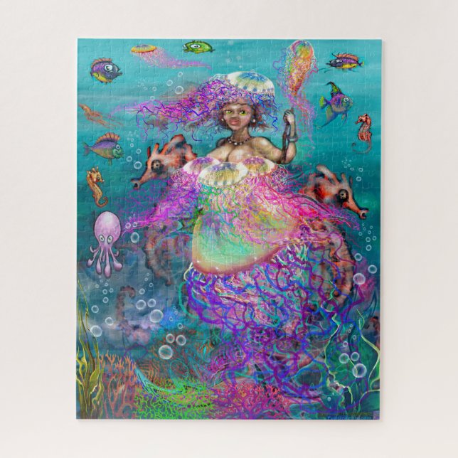 Mermaid Jellyfish Jigsaw Puzzle (Vertical)