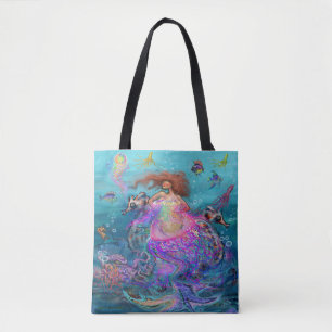 Mermaid Jellyfish Tote Bag