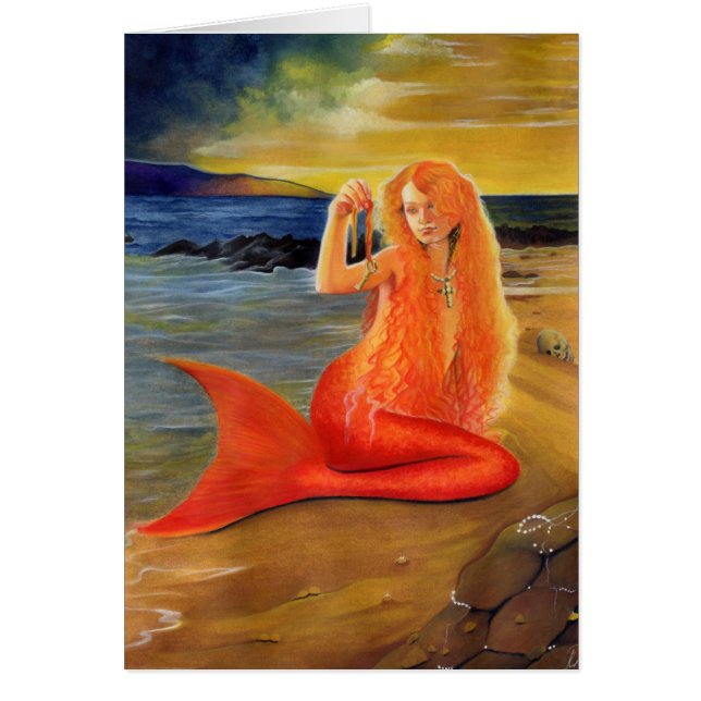 Mermaid Key Sunset Card (Front)