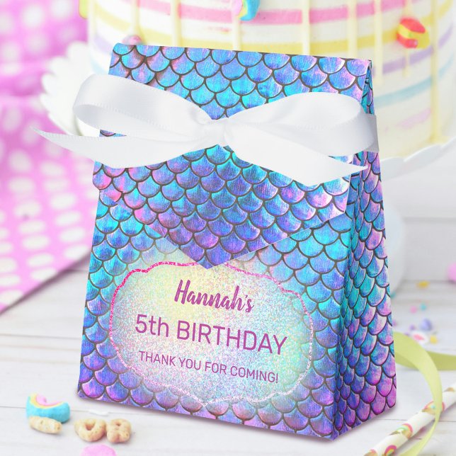 mermaid kids Birthday Favour Box (Creator Uploaded)