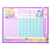 Mermaid Kids Reward Chart for Daily Routine To Do