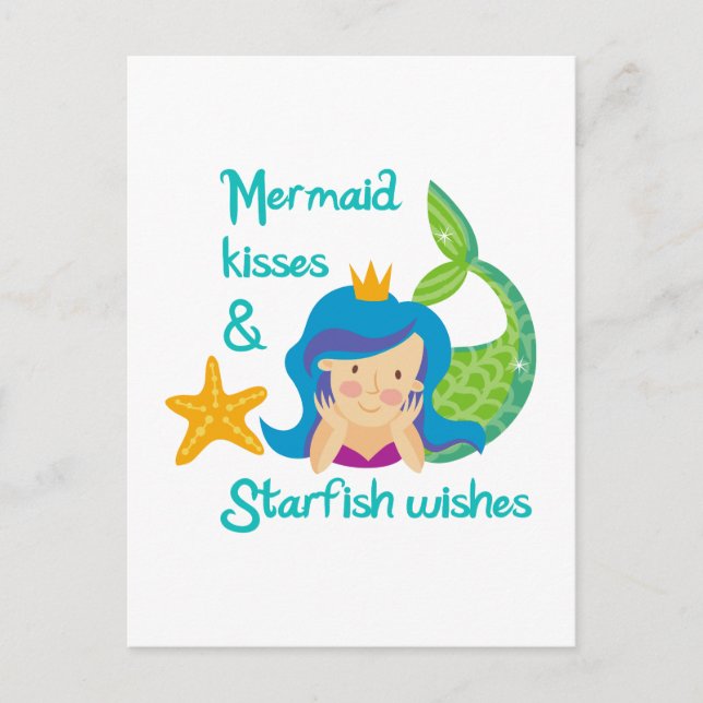 Mermaid Kisses Postcard (Front)