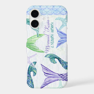 Mermaid Kisses Starfish Wishes Saying Watercolor